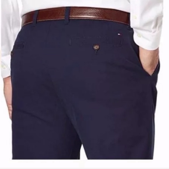 Tommy Hilfiger Tailored Fit Flat Front Chino Pants - Picture 8 of 9